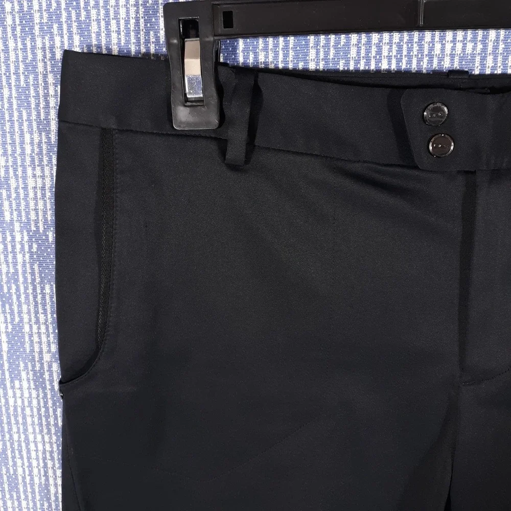RLX Ralph Lauren Shorts Black Flat Front Performance Golf Womens Size 4